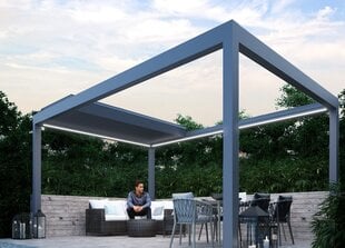 Pavesinė Pergola Delux, 3000x3014 cm, pilka цена и информация | Беседки, навесы, тенты | pigu.lt