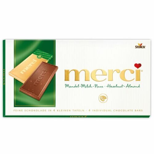 Šokoladas Merci Hazelnut Almond, 15 x 100g kaina ir informacija | Saldumynai | pigu.lt