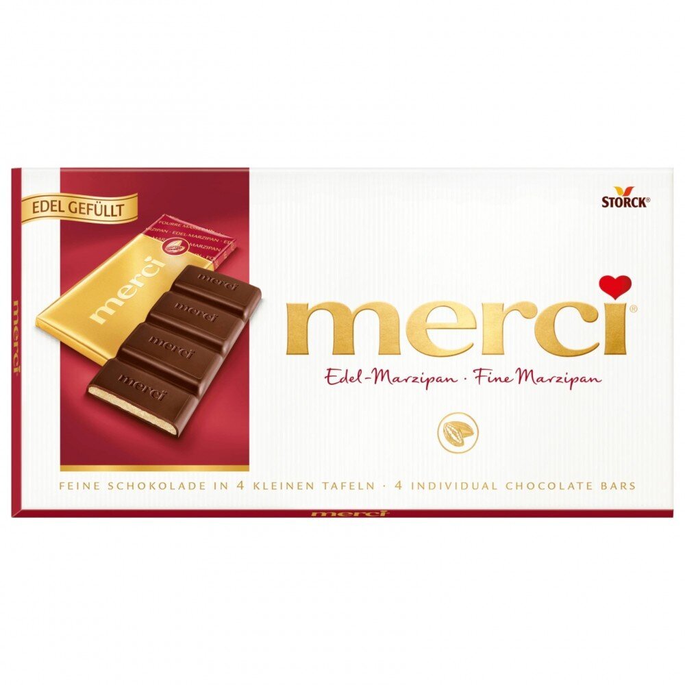 Šokoladas Merci Fine Marzipan, 15 x 112g kaina ir informacija | Saldumynai | pigu.lt