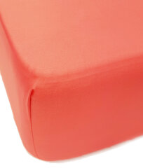 Однотонная сатиновая простынь на резинке Soft Grapefruit, 140x200x20 см цена и информация | Простыни | pigu.lt
