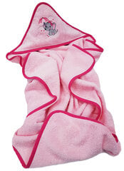 Vaikiškas rankšluostis su gobtuvu Elephant, rožinis kaina ir informacija | Maudynių priemonės | pigu.lt