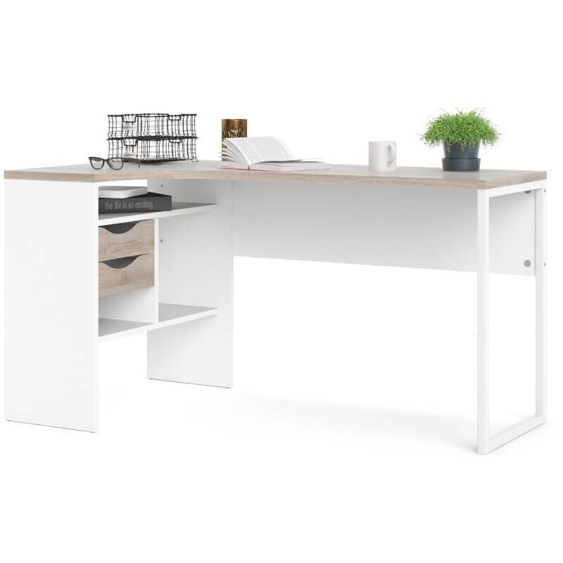 Rašomasis stalas Aatrium, 145x81x76.8 cm, baltas kaina ir informacija | Kompiuteriniai, rašomieji stalai | pigu.lt