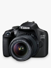 Canon EOS 2000D + EF-S 18 - 55 мм III + EF-S 55 - 250 мм IS STM цена и информация | Цифровые фотоаппараты | pigu.lt