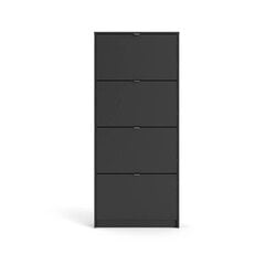 Batų lentyna Aatrium, 70x16x162 cm, juoda kaina ir informacija | Batų spintelės, lentynos ir suolai | pigu.lt