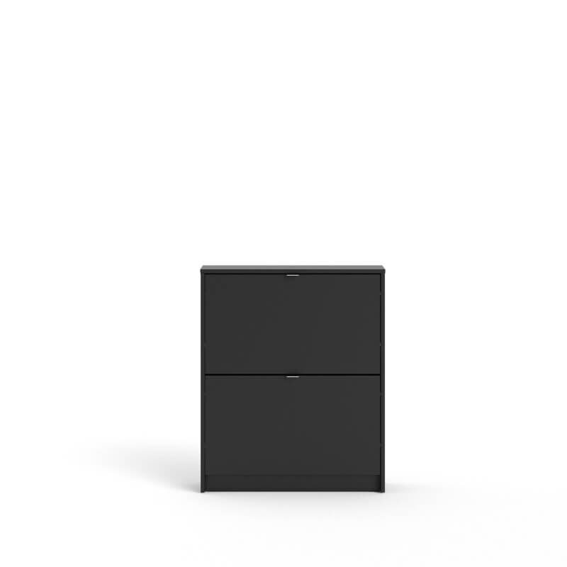 Batų spintelė Aatrium, 70x24x85 cm, juoda kaina ir informacija | Batų spintelės, lentynos ir suolai | pigu.lt