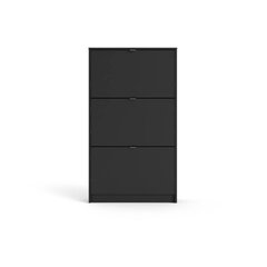 Batų spintelė Aatrium, 70x24x123 cm, juoda kaina ir informacija | Batų spintelės, lentynos ir suolai | pigu.lt