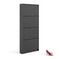 Batų lentyna Aatrium, 70x24x162 cm, juoda kaina ir informacija | Batų spintelės, lentynos ir suolai | pigu.lt