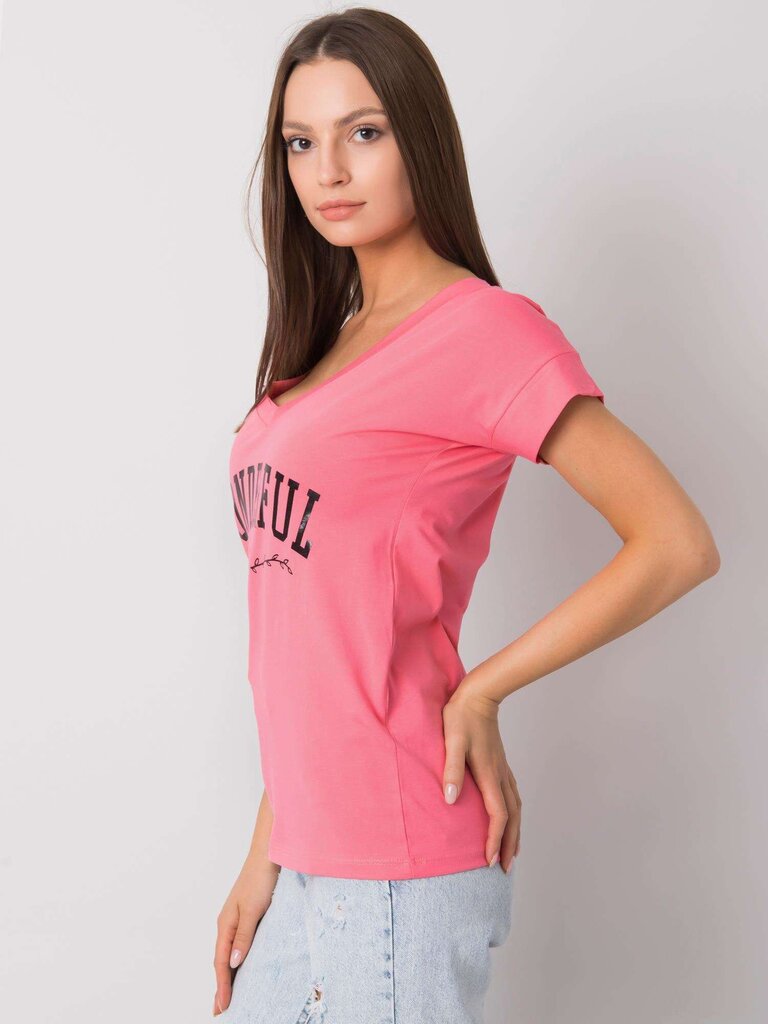 Marškinėliai moterims Fancy 2016102970149, rožiniai kaina ir informacija | Marškinėliai moterims | pigu.lt