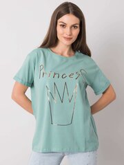 Marškinėliai moterims Fancy 2016102957454, žali цена и информация | Женские футболки | pigu.lt