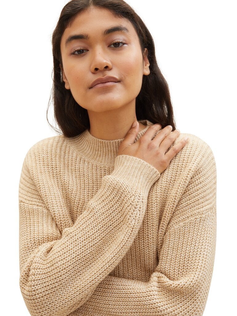 Tom Tailor moteriškas megztinis, smėlio spalvos kaina ir informacija | Megztiniai moterims | pigu.lt