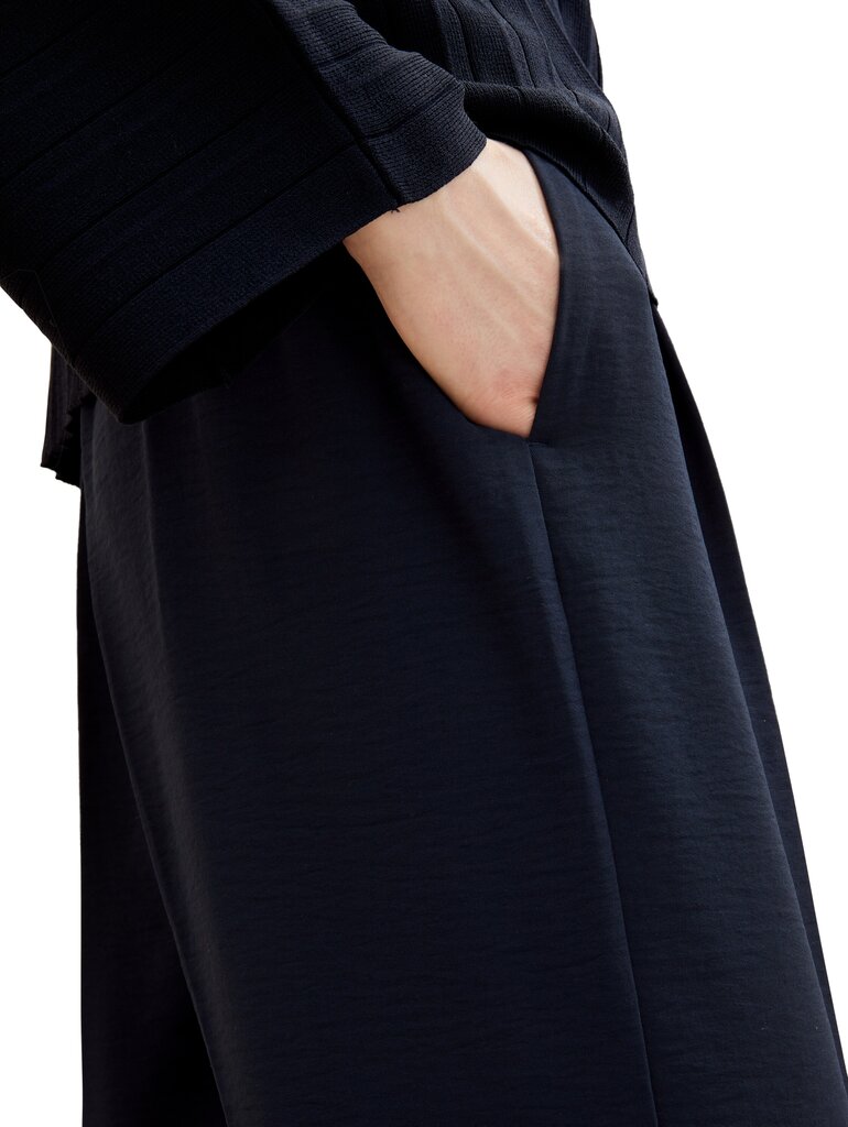 Tom Tailor moteriškos kelnės, tamsiai mėlynos kaina ir informacija | Kelnės moterims | pigu.lt