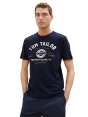 Tom Tailor vyriški marškinėliai, tamsiai mėlyni kaina ir informacija | Vyriški marškinėliai | pigu.lt