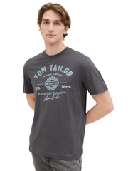 Мужская футболка Tom Tailor, темно-серый цвет цена и информация | Футболка мужская | pigu.lt