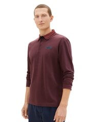 Tom Tailor мужская рубашка-поло с длинными рукавами, красная цена и информация | Мужские футболки | pigu.lt