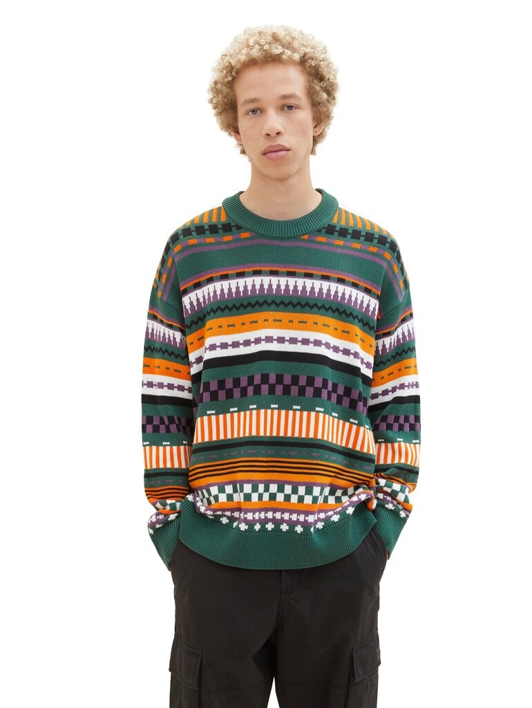 Tom Tailor vyriškas megztinis, žalias kaina ir informacija | Megztiniai vyrams | pigu.lt