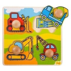 Medinė dėlionė Bigjigs Toys Transportas, 4 d. kaina ir informacija | Lavinamieji žaislai | pigu.lt