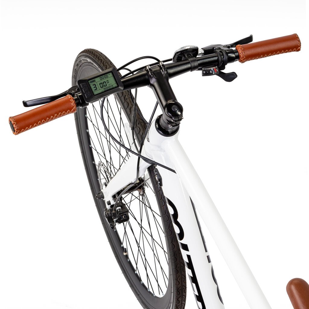 Elektrinis dviratis Oolter Torm, M dydis, baltas kaina ir informacija | Elektriniai dviračiai | pigu.lt