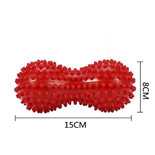 Dvigubas, spygliuotas savimasažo kamuoliukas kaina ir informacija | Masažo reikmenys | pigu.lt