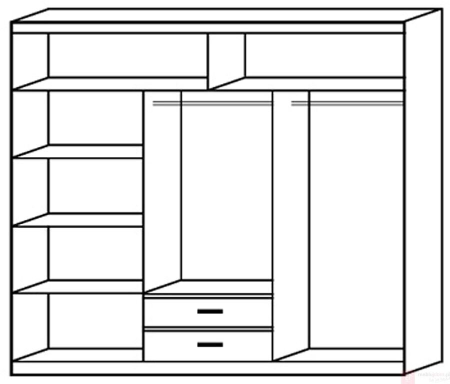 Spinta ADRK Furniture Erwin 235, pilka kaina ir informacija | Spintos | pigu.lt