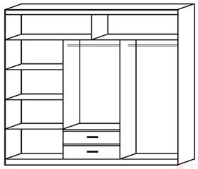 Spinta ADRK Furniture Erwin 235, ruda kaina ir informacija | Spintos | pigu.lt