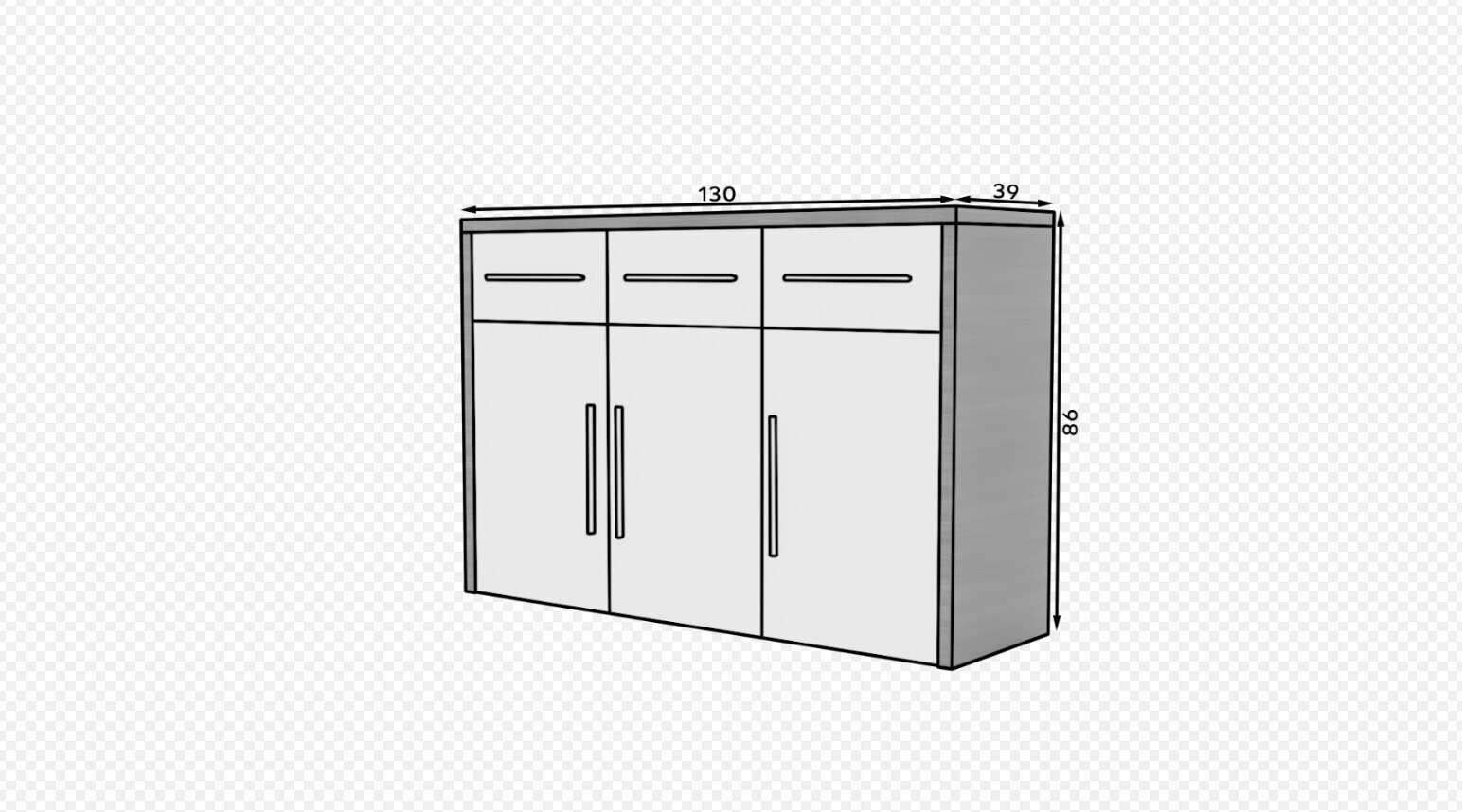 Komoda ADRK Furniture Staria, balta/ruda kaina ir informacija | Komodos | pigu.lt