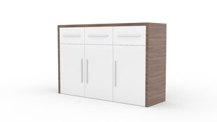 Komoda ADRK Furniture Marden, balta/ruda kaina ir informacija | Komodos | pigu.lt