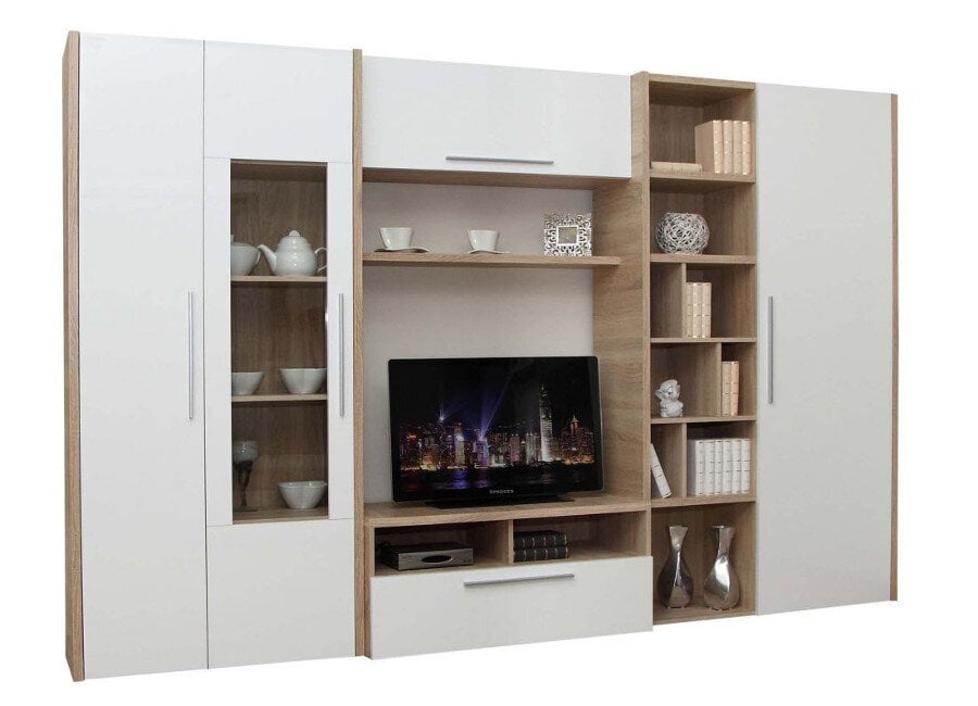 Sekcija ADRK Furniture Smera, balta/ruda kaina ir informacija | Sekcijos | pigu.lt