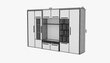 Sekcija ADRK Furniture Mario, balta/ruda kaina ir informacija | Sekcijos | pigu.lt