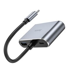 Адаптер Hoco HB30 Type-C to HDMI+VGA+USB-A3.0+Type-C, серый цена и информация | Адаптеры, USB-разветвители | pigu.lt