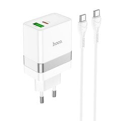 Сетевая зарядка Hoco N21 USB-A/Type-C PD30W+QC3.0 + Type-C белая цена и информация | Зарядные устройства для телефонов | pigu.lt