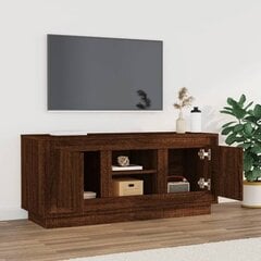 vidaXL Televizoriaus spintelė, ruda ąžuolo, 102x35x45cm, mediena цена и информация | Тумбы под телевизор | pigu.lt