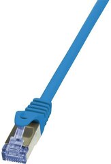 LOGILINK - Patch Cable Cat.6A 10G S/FTP PIMF PrimeLine blue 0,50m kaina ir informacija | Kabeliai ir laidai | pigu.lt