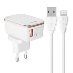 LDNIO Сетевое зарядное устройство LDNIO A1204Q 18 Вт + кабель USB-C цена и информация | Зарядные устройства для телефонов | pigu.lt