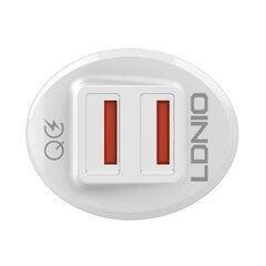 LDNIO Автомобильное зарядное устройство LDNIO C511Q 2USB + кабель Lightning цена и информация | Зарядные устройства для телефонов | pigu.lt