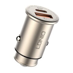 LDNIO LDNIO C506Q USB, автомобильное зарядное устройство USB-C + кабель Lightning цена и информация | Зарядные устройства для телефонов | pigu.lt