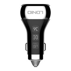 Car charger LDNIO C2, 2x USB, QC 3.0, LED, 36 Вт (black) цена и информация | Зарядные устройства для телефонов | pigu.lt