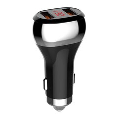 Car charger LDNIO C2, 2x USB, QC 3.0, LED, 36 Вт (black) цена и информация | Зарядные устройства для телефонов | pigu.lt