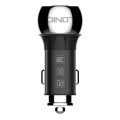 LDNIO LDNIO C1 USB, USB-C Автомобильное зарядное устройство + кабель Lightning цена и информация | Зарядные устройства для телефонов | pigu.lt