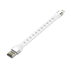 LDNIO LS50 0,15m USB - Lightning Cable (White) цена и информация | Кабели для телефонов | pigu.lt