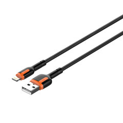 LDNIO LS532, USB - Lightning 2m Cable (Grey-Orange) цена и информация | Кабели для телефонов | pigu.lt