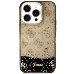 Чехол Guess GUHCP14LLC4PSGK для iPhone 14 Pro 6.1" hardcase Liquid Glitter 4G Transculent цена и информация | Чехлы для телефонов | pigu.lt
