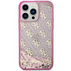 Guess GUHCP14LLC4PSGP iPhone 14 Pro 6.1" różowy|pink hardcase Liquid Glitter 4G Transculent цена и информация | Чехлы для телефонов | pigu.lt