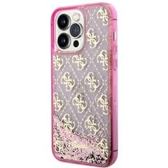 Guess GUHCP14LLC4PSGP iPhone 14 Pro 6.1" różowy|pink hardcase Liquid Glitter 4G Transculent цена и информация | Чехлы для телефонов | pigu.lt