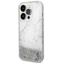 Чехол Guess GUHCP14LLCSGSGH для iPhone 14 Pro 6.1" hardcase Liquid Glitter Marble, белый цена и информация | Чехлы для телефонов | pigu.lt