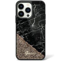 Чехол Guess GUHCP14LLCSGSGK для iPhone 14 Pro 6.1" hardcase Liquid Glitter Marble, черный цена и информация | Чехлы для телефонов | pigu.lt
