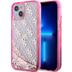 Guess GUHCP14SLC4PSGP iPhone 14 6.1" różowy|pink hardcase Liquid Glitter 4G Transculent цена и информация | Чехлы для телефонов | pigu.lt