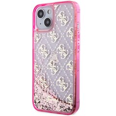 Guess GUHCP14SLC4PSGP iPhone 14 6.1" różowy|pink hardcase Liquid Glitter 4G Transculent цена и информация | Чехлы для телефонов | pigu.lt