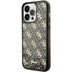 Чехол Guess GUHCP14XLC4PSGK для iPhone 14 Pro Max 6.7" hardcase Liquid Glitter 4G Transculent, черный цена и информация | Чехлы для телефонов | pigu.lt