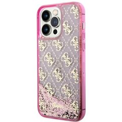 Guess GUHCP14XLC4PSGP iPhone 14 Pro Max 6.7" różowy|pink hardcase Liquid Glitter 4G Transculent цена и информация | Чехлы для телефонов | pigu.lt