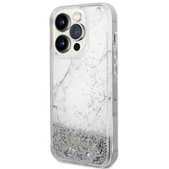 Чехол Guess GUHCP14XLCSGSGH для iPhone 14 Pro Max 6.7" hardcase Liquid Glitter Marble, белый цена и информация | Чехлы для телефонов | pigu.lt